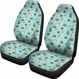 Blue Succulent Cactus Pattern Car Seat Covers 102802 - YourCarButBetter