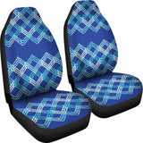 Blue Teal White Car Seat Covers 105905 - YourCarButBetter