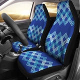 Blue Teal White Car Seat Covers 105905 - YourCarButBetter