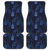 Blue Theme Guitar Pattern Front And Back Car Mats 221205 - YourCarButBetter