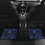 Blue Theme Guitar Pattern Front And Back Car Mats 221205 - YourCarButBetter