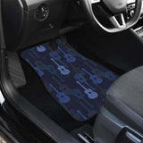 Blue Theme Guitar Pattern Front And Back Car Mats 221205 - YourCarButBetter