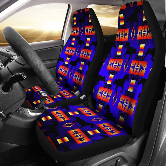 Blue Tribe Horses Car Seat Covers 103131 - YourCarButBetter