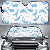 Blue Whale Pattern Car Auto Sun Shades 085424 - YourCarButBetter