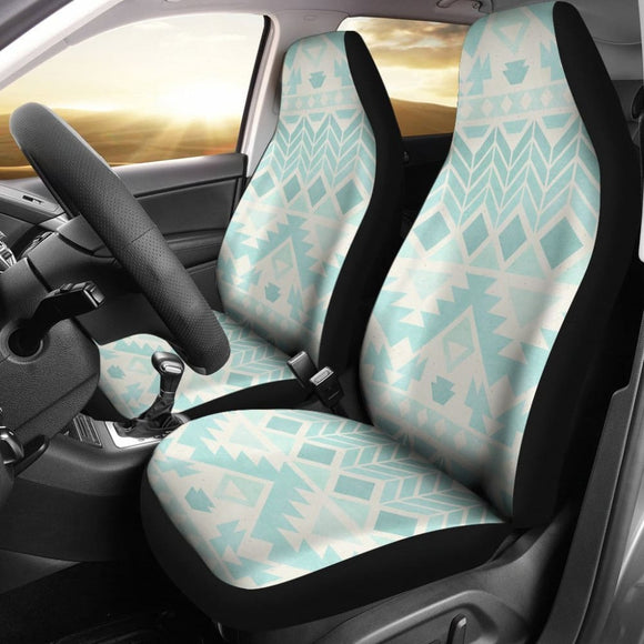 Blue & White Aztec Car Seat Covers 174510 - YourCarButBetter