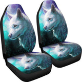 Blue White Wolf Car Seat Covers for Lovers 212602 - YourCarButBetter