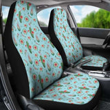 Blue With Cactus Car Seat Covers 102802 - YourCarButBetter