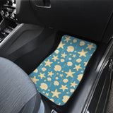 Blue With Sea Shell Pattern Car Floor Mats 212203 - YourCarButBetter