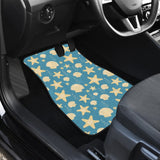 Blue With Sea Shell Pattern Car Floor Mats 212203 - YourCarButBetter