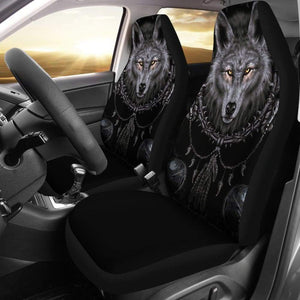 Bohemian Wolf Print Car Seat Covers 212002 - YourCarButBetter