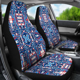 Boho Alien Space Pattern Two Car Seat Covers 103131 - YourCarButBetter