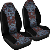 Boho Aztec Elephant Black Blue Car Seat Covers 101819 - YourCarButBetter