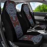Boho Aztec Elephant Black Blue Car Seat Covers 101819 - YourCarButBetter
