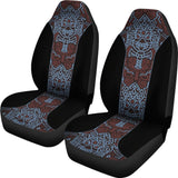 Boho Aztec Elephant Black Blue Car Seat Covers 101819 - YourCarButBetter