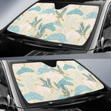 Bonsai Bamboo Stork Japanese Pattern Cream Theme Car Auto Sun Shades 094201 - YourCarButBetter