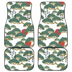 Bonsai Red Sun Japanese Pattern Front And Back Car Mats 094201 - YourCarButBetter