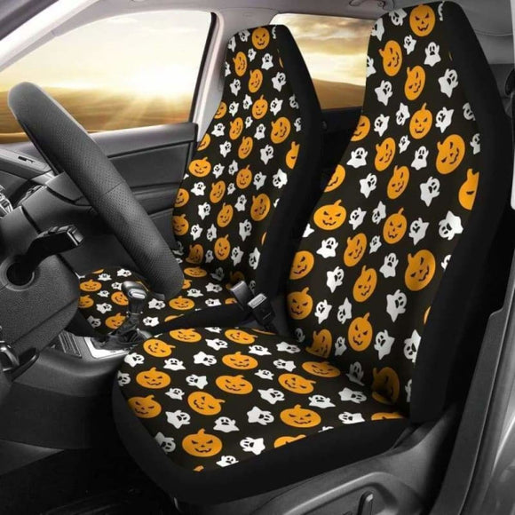Boo Pumpkin Halloween Car Seat Covers 102802 - YourCarButBetter