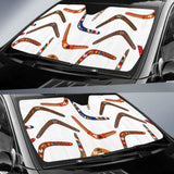 Boomerang Australian Aboriginal Ornament Pattern Car Auto Sun Shades 094201 - YourCarButBetter