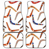 Boomerang Australian Aboriginal Ornament Pattern Front And Back Car Mats 174914 - YourCarButBetter