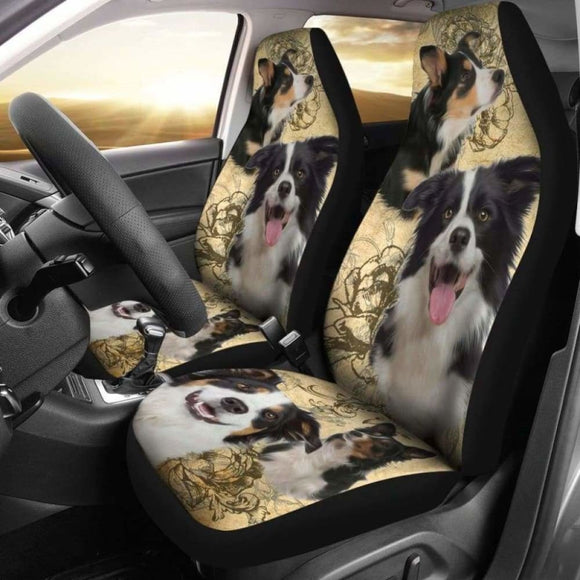 Border Collie Car Seat Covers 160830 - YourCarButBetter
