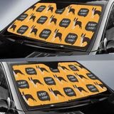 Boston Terrier Design Pattern Car Auto Sun Shades 104020 - YourCarButBetter