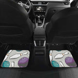 Bowling Ball And Pin Gray Background Front And Back Car Mats 160830 - YourCarButBetter