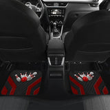 Bowling Metallic Style Printed Black Red Themed Car Floor Mats 211008 - YourCarButBetter