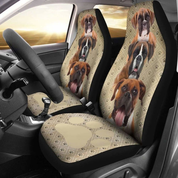 Boxer Dog Car Seat Covers Funny Decor Your Car 102918 - YourCarButBetter