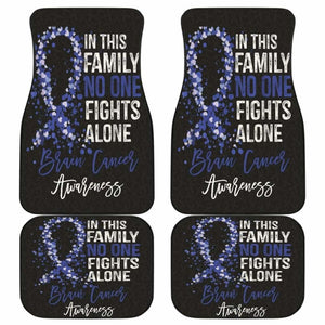 Brain Cancer No One Fights Alone Car Floor Mats 210101 - YourCarButBetter