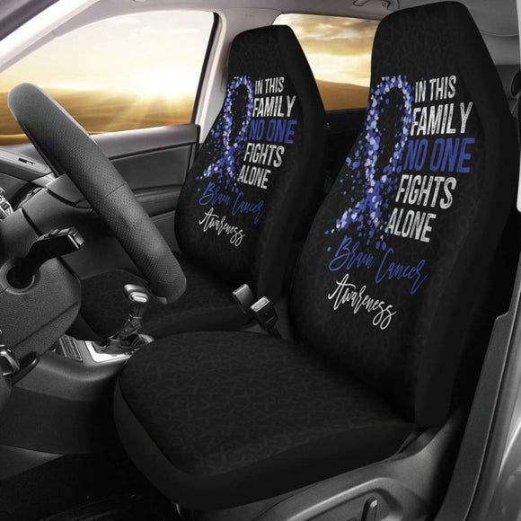 Brain Cancer No One Fights Alone Car Seat Covers 210101 - YourCarButBetter