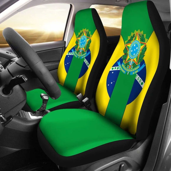 Brazil Coat Of Arms Car Seat Cover Amazing 105905 - YourCarButBetter