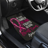 Breast Cancer No One Fights Alone Car Floor Mats 211902 - YourCarButBetter