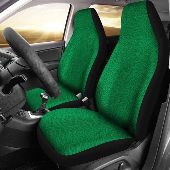 Bright Green Reptile Snake Skin Scales Car Seat Covers 232125 - YourCarButBetter