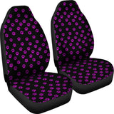 Bright Purple Paw Prints Seat Cover 094209 - YourCarButBetter