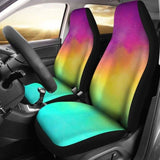 Bright Rainbow Watercolor Car Seat Covers 174914 - YourCarButBetter