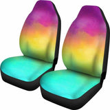 Bright Rainbow Watercolor Car Seat Covers 174914 - YourCarButBetter