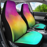 Bright Rainbow Watercolor Car Seat Covers 174914 - YourCarButBetter