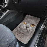 British Shorthair Cat Car Floor Mats Funny Cat Face 112428 - YourCarButBetter