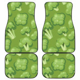 Broccoli Pattern Green Background Front And Back Car Mats 194013 - YourCarButBetter
