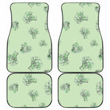 Broccoli Sketch Pattern Front And Back Car Mats 194013 - YourCarButBetter