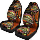 Brook Trout Ethnic Pattern Fishing Car Seat Covers 182417 - YourCarButBetter