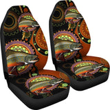 Brook Trout Ethnic Pattern Fishing Car Seat Covers 182417 - YourCarButBetter