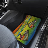 Brook Trout Fish Scale Pattern Fishing Car Floor Mats 182417 - YourCarButBetter