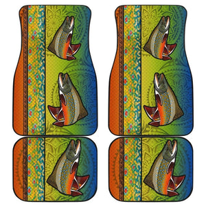 Brook Trout Fish Scale Pattern Fishing Car Floor Mats 182417 - YourCarButBetter