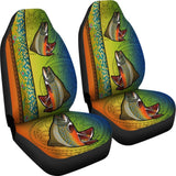 Brook Trout Fish Scale Pattern Fishing Car Seat Covers 182417 - YourCarButBetter