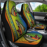 Brook Trout Fish Scale Pattern Fishing Car Seat Covers 182417 - YourCarButBetter