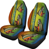 Brook Trout Fish Scale Pattern Fishing Car Seat Covers 182417 - YourCarButBetter