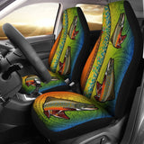 Brook Trout Fish Scale Pattern Fishing Car Seat Covers 182417 - YourCarButBetter