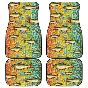 Brook Trout Fish Skin Pattern Fishing Car Floor Mats 182417 - YourCarButBetter