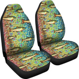 Brook Trout Fish Skin Pattern Fishing Car Seat Covers 182417 - YourCarButBetter